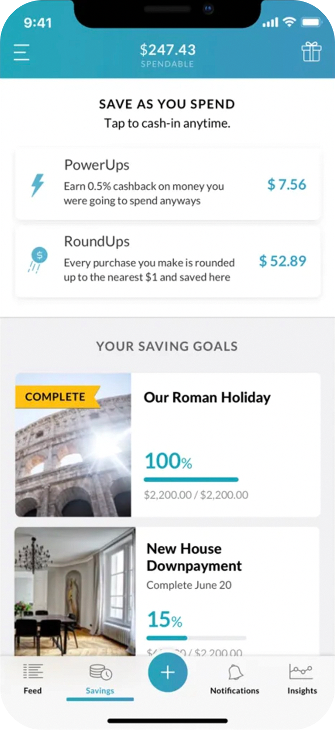KOHO savings experience screen